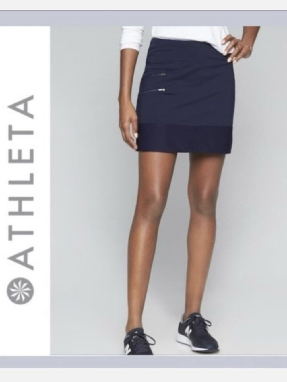 Athleta Tee Time Navy Athletic Skort Original Version with Zip Pockets - Size S